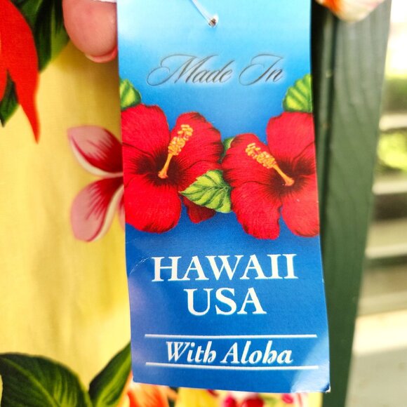 Authentic Hawaiian Hibiscus Dress Miu Miu Made in Hawaii Size Small NEW w/Tag - Picture 2 of 12